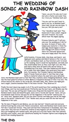 Size: 845x1485 | Tagged: 1000 hours in ms paint, anthro, artist needed, background pony strikes again, bipedal, clothes, comic sans, crossover, dead source, derpibooru import, drama bait, dress, female, gif party, grammar error, hat, heart, interspecies, kissing, male, marriage, ms paint, poe's law, quality, rainbow dash, safe, satire, shipping, shitposting, sonicdash, sonic drama, sonic the hedgehog, sonic the hedgehog (series), story, straight, text, top hat, veil, wat, wedding, wedding dress