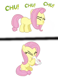 Size: 1536x2048 | Tagged: altered, alternate version, artist:blur001, artist:proponypal, derpibooru import, fetish, filly, fluttershy, handkerchief, nose blowing, safe, small, sneezing, sneezing fetish, solo, tissue