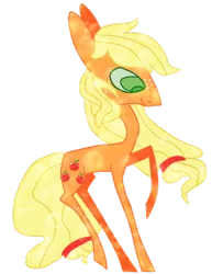 Size: 313x405 | Tagged: safe, artist:riisusparkle, derpibooru import, applejack, raised hoof, simple background, solo, transparent background