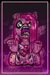 Size: 972x1466 | Tagged: angry, artist:candys-killer, derpibooru import, grimdark, pinkamena diane pie, pinkie pie, solo