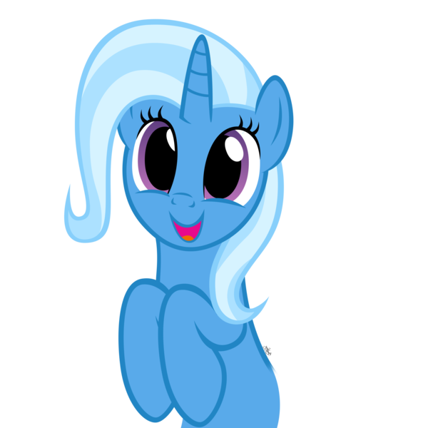 Size: 2500x2500 | Tagged: safe, artist:navitaserussirus, derpibooru import, trixie, pony, unicorn, cute, diatrixes, female, happy, hnnng, looking at you, mare, open mouth, simple background, smiling, solo, transparent background, vector