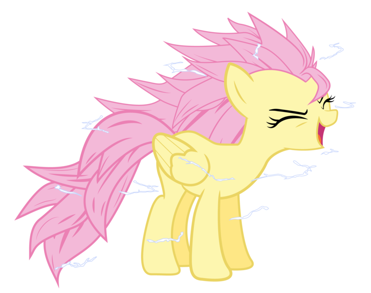 Size: 3800x3000 | Tagged: safe, artist:jordanb22, derpibooru import, fluttershy, high res, simple background, solo, super saiyan, super saiyan 3, transparent background, vector