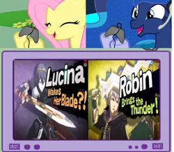 Size: 1141x1000 | Tagged: derpibooru import, exploitable meme, fire emblem, fluttershy, gamer luna, meme, obligatory pony, princess luna, safe, super smash bros., super smash bros. 4, tv meme