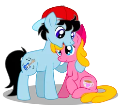 Size: 800x740 | Tagged: artist:perfectpinkwater, earthbound, ness, ponified, safe, siblings, simple background, tracy, transparent background