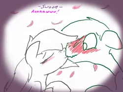 Size: 800x600 | Tagged: source needed, useless source url, safe, artist:storyteller, deleted from derpibooru, derpibooru import, oc, oc:aryanne, unofficial characters only, /mlp/, anonpone in humanestria, anonymous, blushing, blushing profusely, cherry blossoms, comic, cyoa, dinner, kissing, love story, monochrome, simple background, sketch, spaghetti, white background, zoomed in