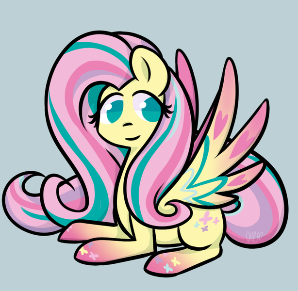 Size: 1024x1000 | Tagged: artist:flutternutpie, derpibooru import, fluttershy, rainbow power, safe, solo