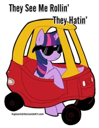 Size: 700x900 | Tagged: safe, artist:kaji-tanii, derpibooru import, twilight sparkle, twilight sparkle (alicorn), alicorn, pony, cozy coupe, female, mare, simple background, solo, sunglasses, swag, transparent background