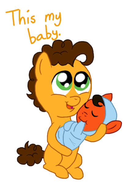 Size: 536x735 | Tagged: safe, artist:crazynutbob, derpibooru import, cheese sandwich, oc, oc:tomato sandwich, pony, baby, baby pony, brothers, colt, cute, diacheeses, foal, male