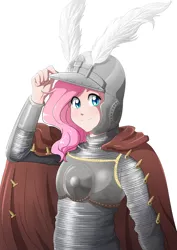 Size: 2893x4092 | Tagged: armor, artist:apple-cake, cape, chainmail, clothes, derpibooru import, female, fluttershy, helmet, history, human, humanized, islam, islamashy el fatih, ottoman, safe, simple background, sipahi, soldier, solo, turkey (country), turkic, turkish, warrior, white background
