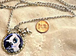 Size: 1850x1367 | Tagged: artist:elllenjean, currency, derpibooru import, necklace, penny, photo, rarity, safe, solo
