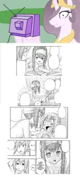 Size: 462x1020 | Tagged: akari hinomoto, derpibooru import, digimon, digimon xros wars, exploitable meme, meme, nene amano, obligatory pony, princess celestia, princess molestia, safe, tv meme