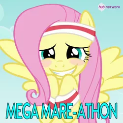 Size: 550x550 | Tagged: derpibooru import, fluttershy, hub logo, hub network, mega mare-athon, official, safe, solo