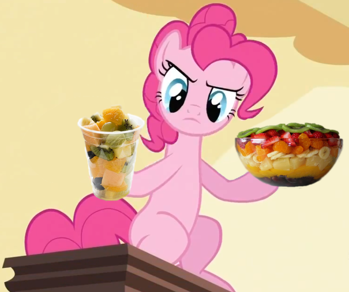 Size: 796x666 | Tagged: derpibooru import, fruit salad, pinkie pie, safe, solo