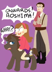 Size: 435x600 | Tagged: artist needed, crossover, derpibooru import, doctor whooves, gravity falls, human, mabel pines, medic, safe, source needed, team fortress 2, the inconveniencing, time turner