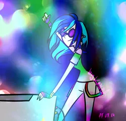 Size: 1024x980 | Tagged: safe, artist:katedoof, derpibooru import, vinyl scratch, human, humanized, solo