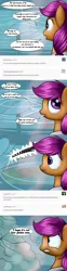 Size: 3600x14623 | Tagged: artist:grennadder, ask, clothes, derpibooru import, lab coat, safe, science, scientist, scientist scoots, scootaloo, tumblr, wind tunnel