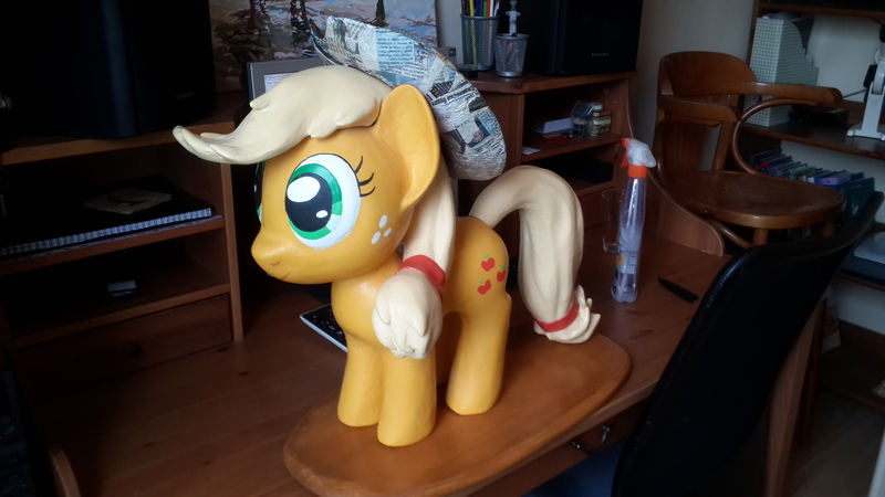 Size: 4128x2322 | Tagged: applejack, artist:cozd, derpibooru import, irl, photo, safe, sculpture, solo