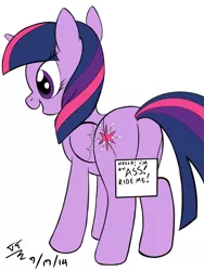 Size: 2100x2800 | Tagged: suggestive, artist:tomtornados, derpibooru import, twilight sparkle, twilight sparkle (alicorn), alicorn, pony, female, mare, plot, sign, solo, solo female, stupid sexy twilight, twibutt