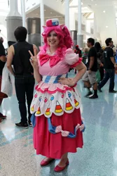 Size: 2848x4272 | Tagged: 2014, artist needed, clothes, convention, cosplay, derpibooru import, dress, fanimecon, gala dress, human, irl, irl human, photo, pinkie pie, safe