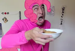 Size: 2372x1610 | Tagged: derpibooru import, edit, filthy frank, human, irl, irl human, photo, pink guy, pinkie pie, potato, safe