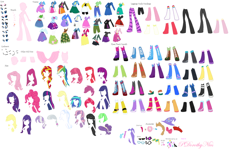 Size: 2971x1934 | Tagged: safe, artist:pdorothynics, derpibooru import, apple bloom, applejack, babs seed, blueberry cake, cheerilee, derpy hooves, diamond tiara, drama letter, fluttershy, mystery mint, octavia melody, pinkie pie, rainbow dash, rarity, scootaloo, silver spoon, suri polomare, sweetie belle, trixie, twilight sparkle, vinyl scratch, watermelody, equestria girls, accessories, background human, base, boots, clothes, mane six, pinkamena diane pie, shoes