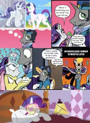 Size: 912x1248 | Tagged: suggestive, artist:cold-blooded-twilight, artist:ratofdrawn, derpibooru import, edit, idw, fluttershy, king sombra, rarity, pony, unicorn, friendship is witchcraft, sisterhooves social, comic, dock, dream, female, good king sombra, male, neigh soul sister, plot, shipping, sombrarity, straight, the ass was fat