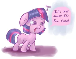 Size: 1280x995 | Tagged: artist:krucification, crying, derpibooru import, female, filly, filly twilight sparkle, horn size, safe, solo, twilight sparkle, upset, younger