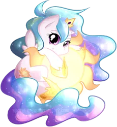 Size: 576x625 | Tagged: safe, artist:secret-pony, derpibooru import, princess celestia, chibi, cute, cutelestia, firefox, looking at you, smiling, solo, sun, tangible heavenly object