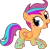 Size: 1883x1857 | Tagged: safe, artist:swearn, derpibooru import, scootaloo, saiyan, dragon ball z, image, png, rainbow power, rainbow power-ified, simple background, solo, super saiyan, transparent background, vector