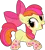 Size: 1744x1919 | Tagged: safe, artist:swearn, derpibooru import, apple bloom, saiyan, dragon ball z, image, png, rainbow power, rainbow power-ified, simple background, solo, super saiyan, transparent background, vector