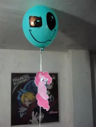 Size: 3000x4000 | Tagged: alphonse elric, artist:strangiesleepy, balloon, derpibooru import, discord, discord balloon, discorded balloon, edward elric, fullmetal alchemist, hawkeye, irl, paper child, pinkie pie, safe, traditional art