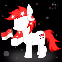 Size: 1000x1000 | Tagged: artist:kitkatyj, derpibooru import, nation ponies, oc, oc:temmy, safe, singapore, solo, unofficial characters only