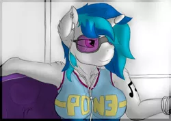 Size: 4092x2893 | Tagged: safe, artist:dragmodnotloc, derpibooru import, vinyl scratch, anthro, breasts, busty vinyl scratch, female, fluffy, solo