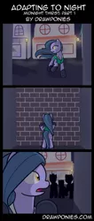 Size: 583x1371 | Tagged: safe, artist:drawponies, artist:terminuslucis, derpibooru import, oc, oc:midnight thirst, unofficial characters only, earth pony, pony, comic:adapting to night, comic:adapting to night: midnight thirst, comic, silhouette
