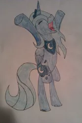 Size: 1728x2592 | Tagged: artist:raakshii, derpibooru import, princess luna, s1 luna, safe, solo, traditional art