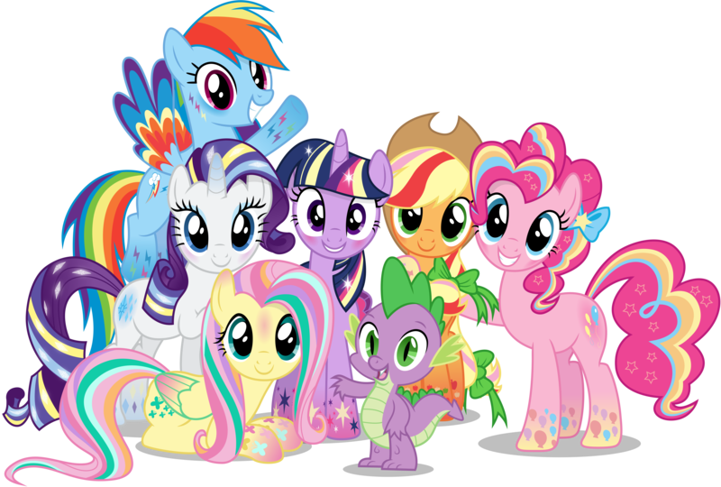 Size: 10000x6750 | Tagged: safe, artist:caliazian, derpibooru import, applejack, fluttershy, pinkie pie, rainbow dash, rarity, spike, twilight sparkle, twilight sparkle (alicorn), alicorn, pony, twilight's kingdom, .ai available, absurd resolution, cowboy hat, female, group, group photo, group shot, hat, let the rainbow remind you, looking at you, mane seven, mane six, mare, open mouth, rainbow power, simple background, song, stetson, transparent background, vector