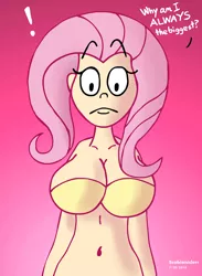 Size: 3290x4500 | Tagged: artist:scobionicle99, belly button, bra, breasts, busty fluttershy, cleavage, clothes, comments overload, derpibooru import, female, fluttershy, human, humanized, solo, solo female, suggestive, underwear