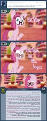 Size: 650x1670 | Tagged: safe, artist:frostedwarlock, derpibooru import, pinkie pie, earth pony, pony, alternate universe, ask, comic, diane pie, female, glasses, mare, solo, tumblr