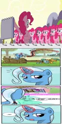 Size: 800x1600 | Tagged: accepted meme that never ends, alicorn amulet, clones, edit, ew gay, exploitable meme, image macro, lyra heartstrings, make it stop, meh, meme, memeception, pinkie pie, pinkie's plan, safe, snails, snips, sudden clarity sweetie belle, sweetie belle, the meme that never ends, the ride never ends, trixie, unimpressed trixie meme