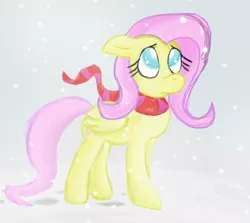 Size: 1636x1459 | Tagged: artist:stratica, clothes, derpibooru import, fluttershy, safe, scarf, solo