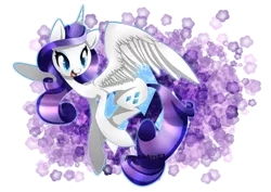 Size: 600x424 | Tagged: safe, artist:pegasisters82, derpibooru import, rarity, alicorn, pony, race swap, raricorn, solo