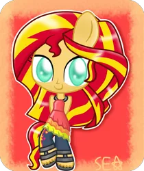 Size: 2049x2442 | Tagged: safe, artist:supererikastar, derpibooru import, sunset shimmer, equestria girls, rainbow rocks, ponied up, solo