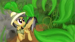 Size: 1920x1080 | Tagged: artist:infinitydash, daring do, derpibooru import, digital art, jungle, plants, safe