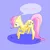 Size: 1500x1500 | Tagged: safe, artist:kitty, derpibooru import, fluttershy, bird, encouragement, encouraging, female, filly, filly fluttershy, image, pixiv, png, solo, younger
