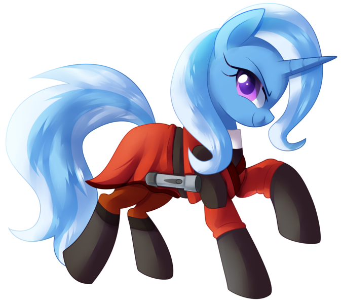 Size: 2593x2312 | Tagged: safe, artist:xnightmelody, derpibooru import, trixie, pony, unicorn, crossover, female, jedi, knights of the old republic, lightsaber, mare, simple background, solo, star wars