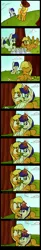 Size: 1000x6048 | Tagged: safe, artist:january3rd, derpibooru import, applejack, oc, oc:constance everheart, canon x oc, comic, everjack, female, hat, male, picnic, shipping, straight