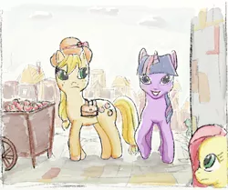 Size: 754x630 | Tagged: applejack, appletwishy, artist:trixsun, derpibooru import, fluttershy, safe, twilight sparkle