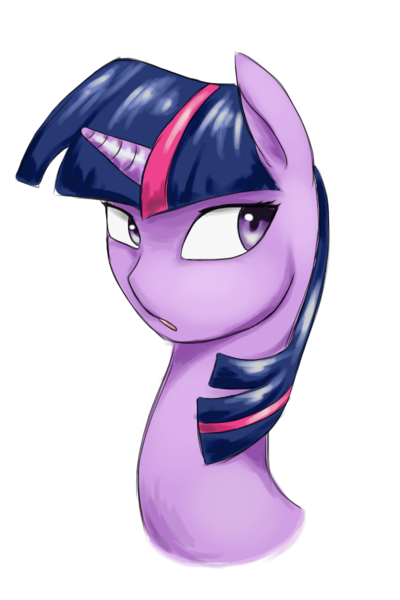 Size: 800x1200 | Tagged: artist:hot headed clover, bust, derpibooru import, safe, simple background, solo, transparent background, twilight sparkle