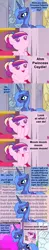 Size: 1120x5670 | Tagged: safe, artist:beavernator, derpibooru import, princess cadance, princess luna, alicorn, pegasus, pony, baby, baby pony, baby talk, beavernator is trying to murder us, bipedal, comic, cute, cutedance, female, filly, foal, food, frown, hoof hold, lidded eyes, macaroni, mare, open mouth, pasta, pegasus cadance, s1 luna, sitting, smiling, squishy cheeks, unamused