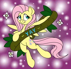 Size: 624x607 | Tagged: artist:anime-apothecary, artist:dfectivedvice, colored, derpibooru import, flower, fluttershy, flying, safe, solo